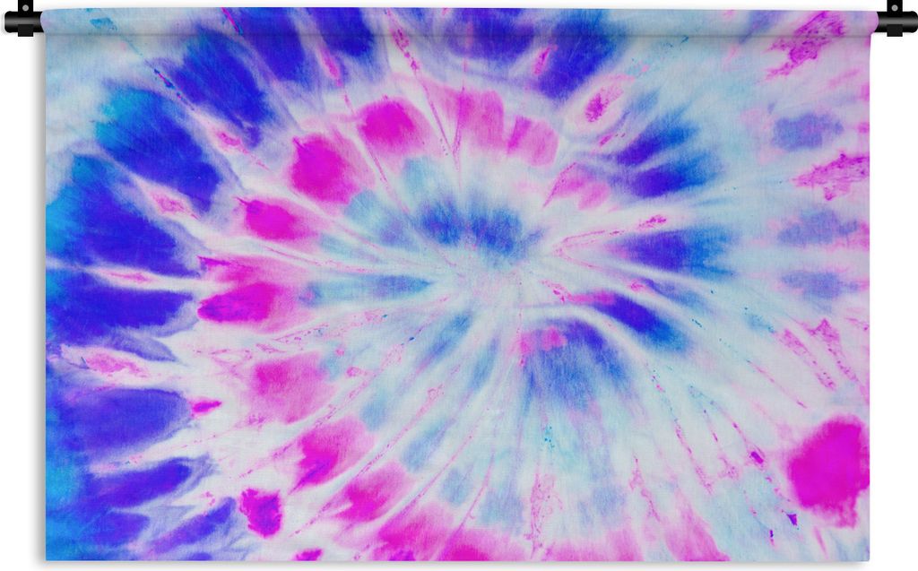 MuchoWow Wandteppich Wandbehang Sommer - Krawattenfärbung - Blau 60x40 cm Tapisserie Dekoration Wandtuch - Wanddekorationen