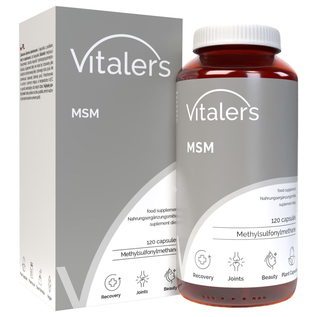 Vitaler's MSM (Organischer Schwefel) 1000 mg -120 Kapseln, Vegan, 4 Monate Nahrungsergänzung, ohne Konservierungsstoffe, reine Zusammensetzung