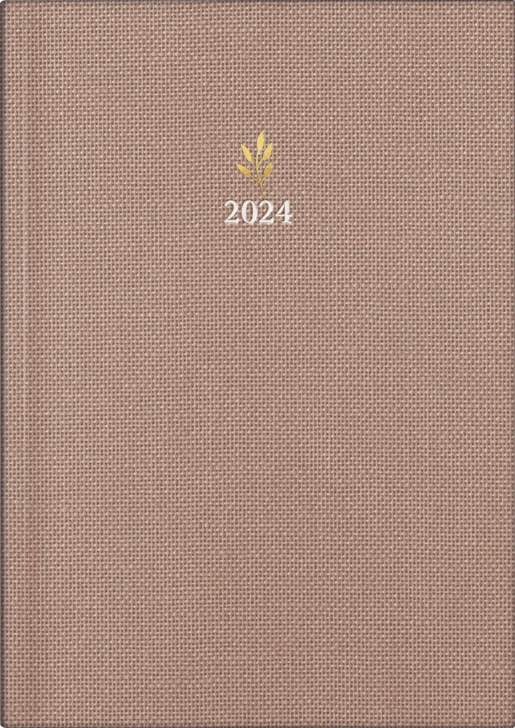 rido/idé 7021503724 Wochenkalender Buchkalender 2024 "Icecoffee" 2 Seiten = 1 Woche Blattgröße 14,8 x 21 cm A5 Textil-Einband