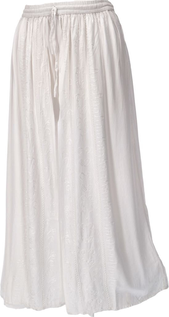 Palazzohose, Langer Boho Hosenrock, Orienthose, Bestickte Produktbild 