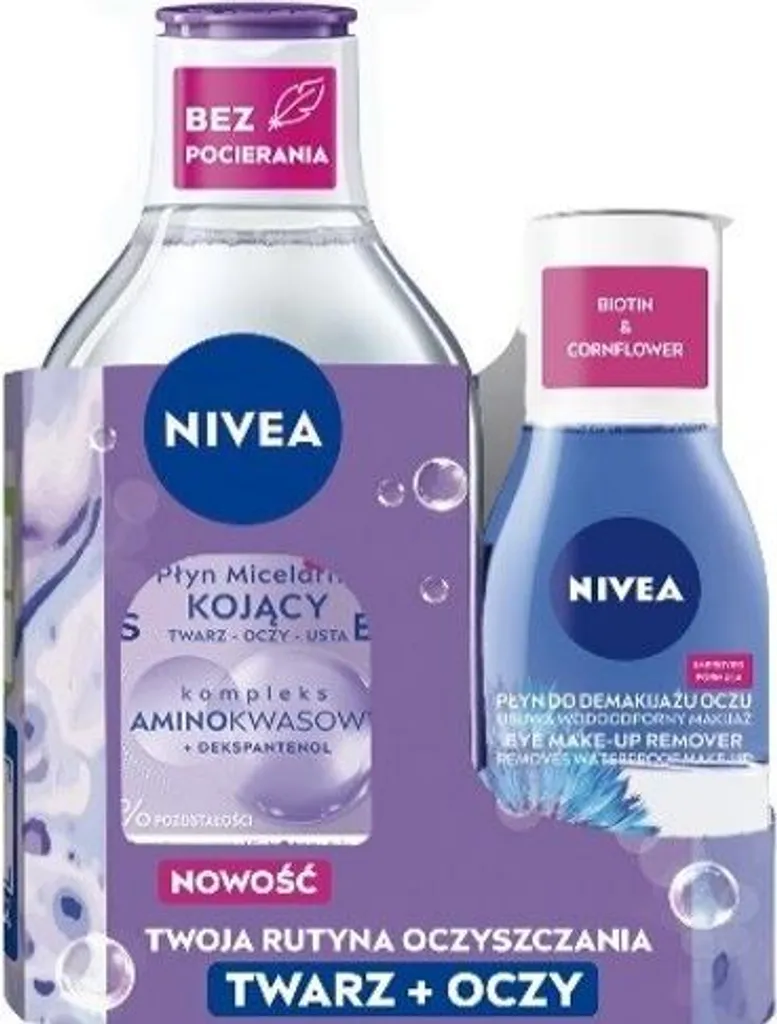 Set de démaquillage visage Nivea avec eau micellaire et soin des yeux