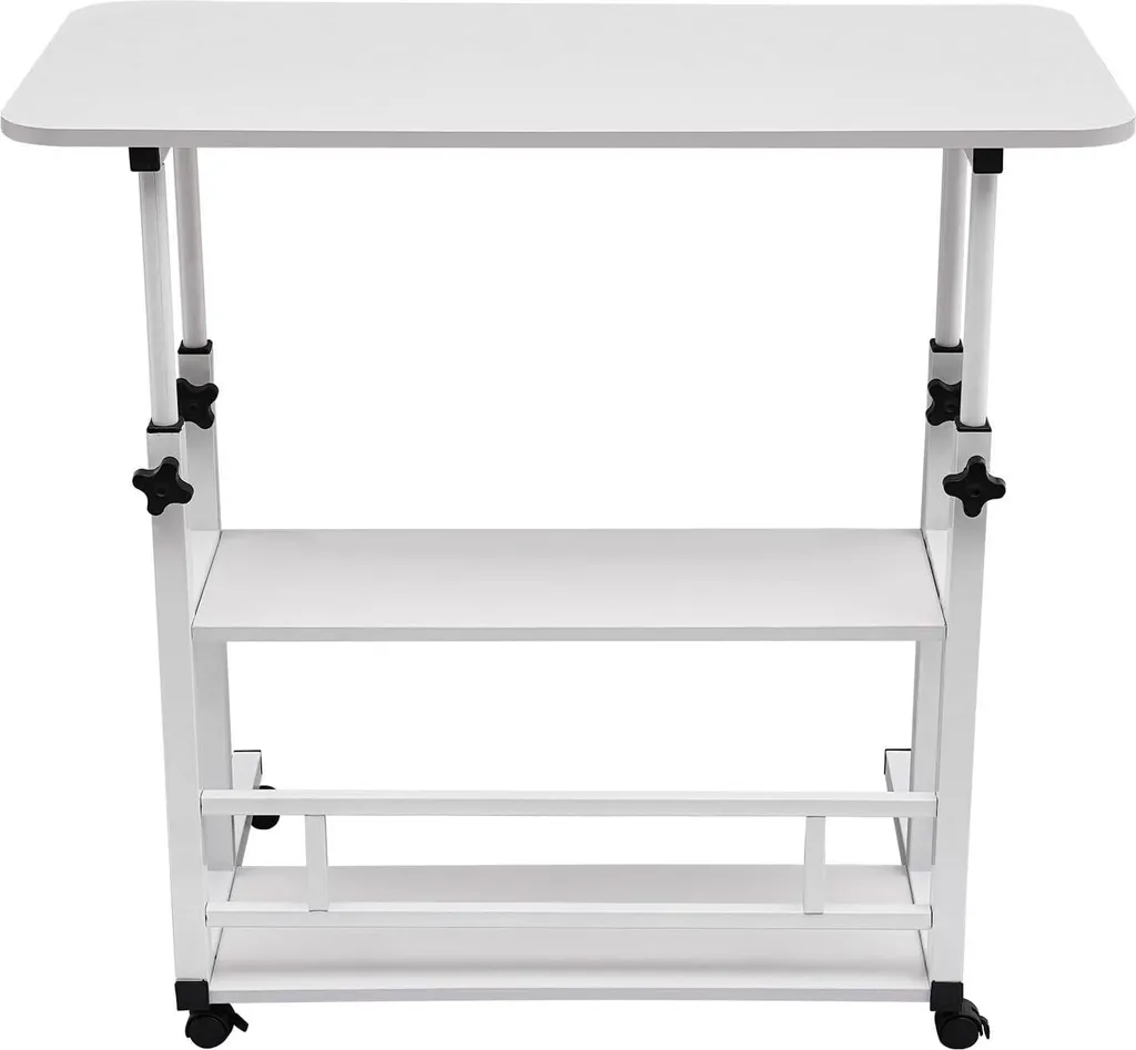 Table Basse Réglable sur Roulettes - Bureau d'appoint pour Ordinateur - 4