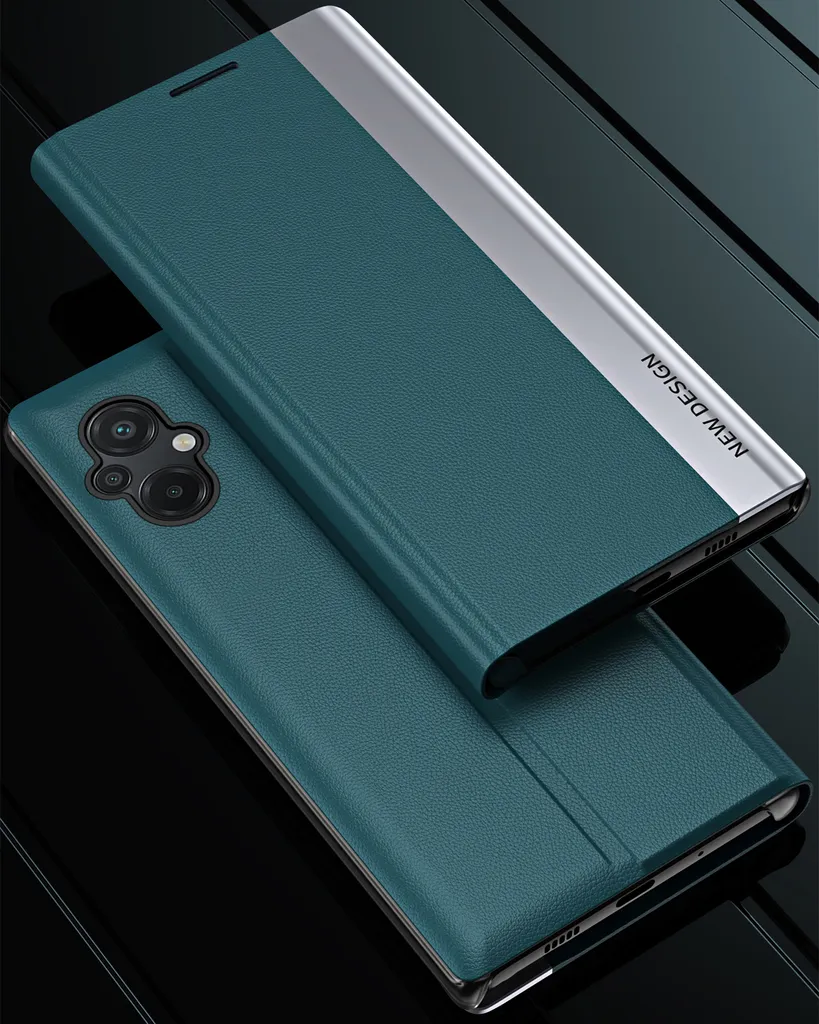 Cover Xiaomi Poco M5 Professional Bianca Pelle PU Magnetica Slim Stand - 3