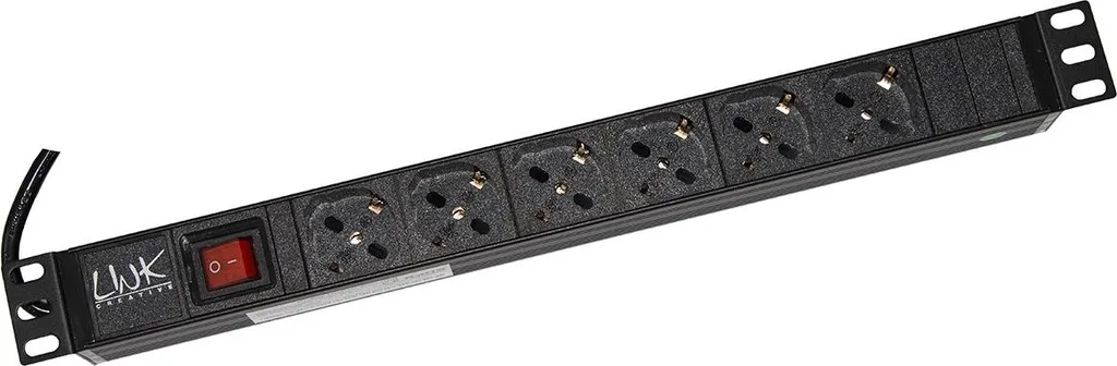 Link Accessori LK10060 Distributeur de Courant Rack 19 Pouces 8 Prises