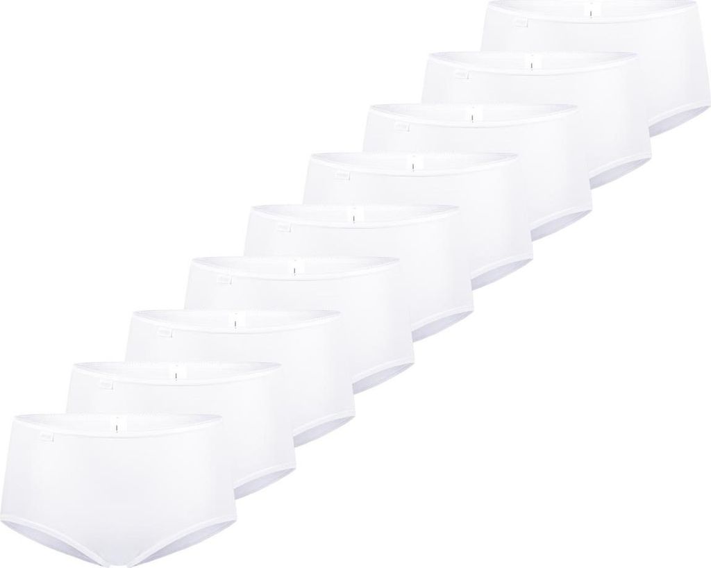 sloggi 9er Pack 24/7 Baumwolle Midi Slip Perfekter Sitz, Mit feinen Details, Angenehm auf der Haut