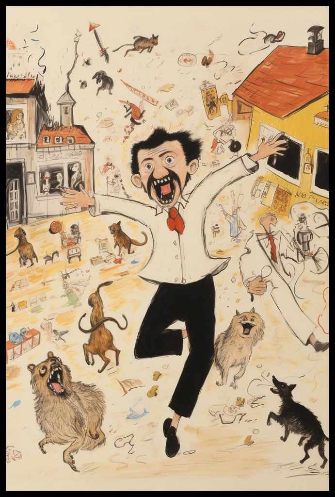 Plakat 61x91,5cm Chaos in der Stadt