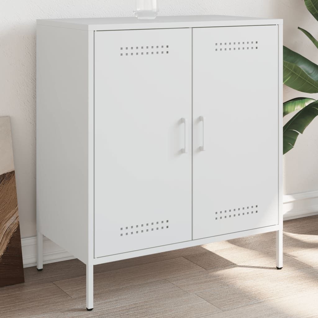 Maison Exclusive - Sideboard Weiß 68x39x79 cm Stahl