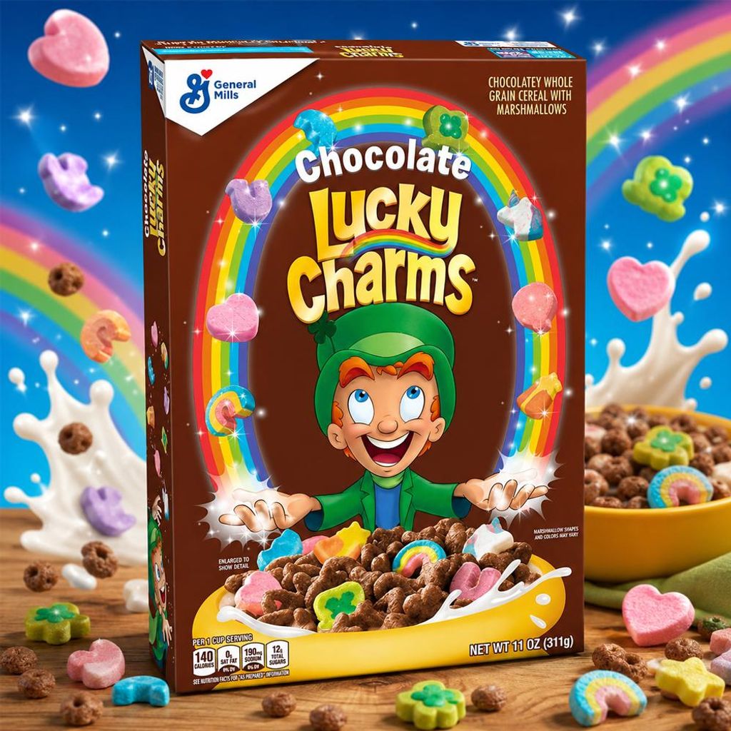 General Mills Lucky Charms Cereali al cioccolato con Immagine del prodotto 
