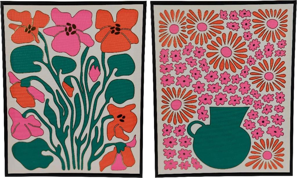 Decoris Leinwandbild Blumen und Pflanzen 40x50cm mehrfarbig
