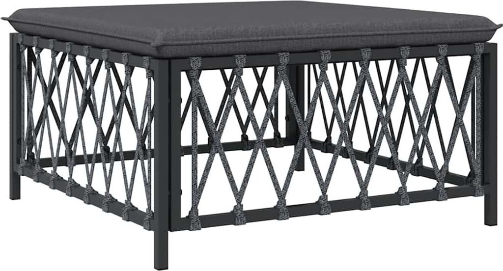 vidaXL Záhradná stolička s vankúšom Anthracite Fabric Obrázok produktu 