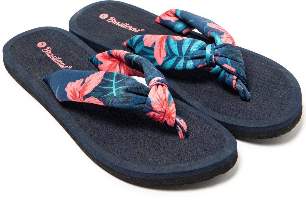 BRASILERAS Damen Zehensandalen mit rutschfester Sohle bequem schuhe strand/schwimmbad/stadt fuchsie 37 EU - UBHIS