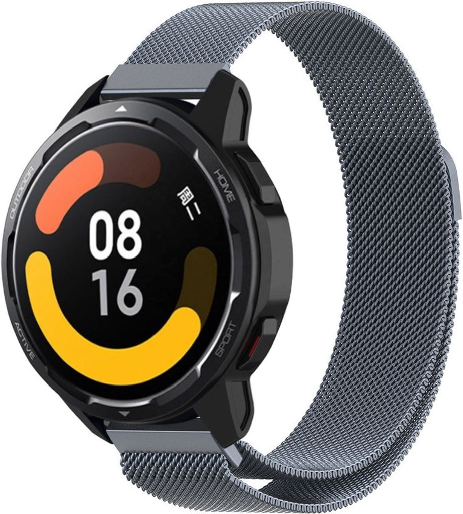 Strap-it Milanese Armband - Kompatibel mit Xiaomi Watch S1 Armband Ersatzarmband Edelstahl - Armband mit Magnetverschluss - Hochwertiges Material -...