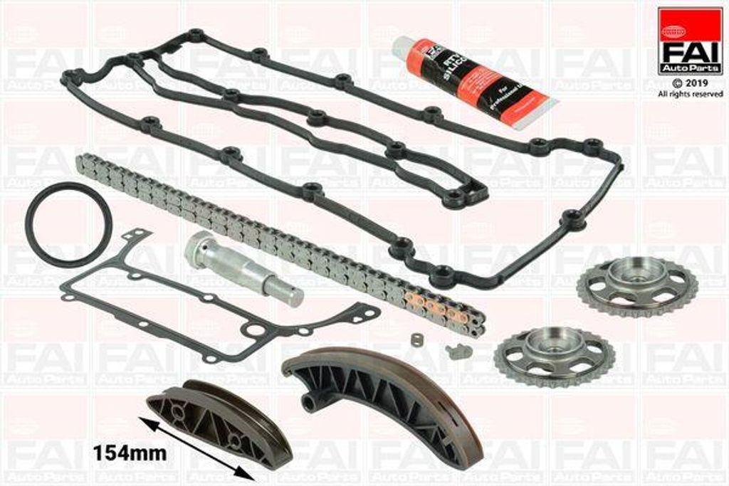 FAI AutoParts TCK227L Steuerkettensatz OE A0009936276 kompatibel mit A-Klasse, B-Klasse, C-Klasse, CLA, E-Klasse, GLA-Klasse, GLK-Klasse, Marco Pol...