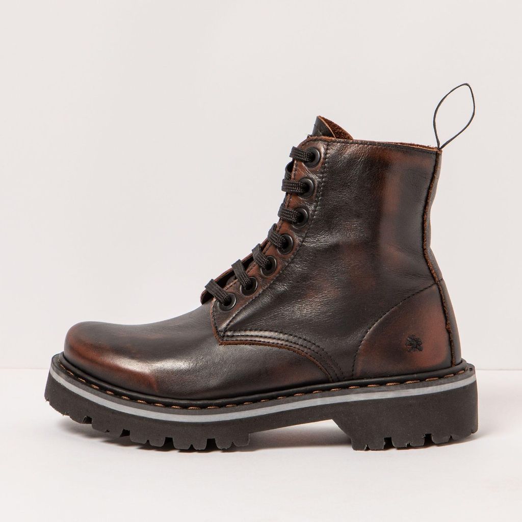 Art Schnürstiefel Uni 1166 ASPORT CASTAGNA / MARINA Farbe Braun