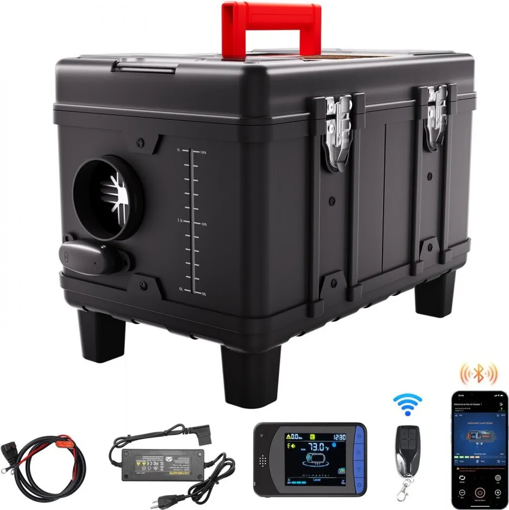 Chauffage à air diesel 12V 24V 8kW avec contrôle Bluetooth via APP