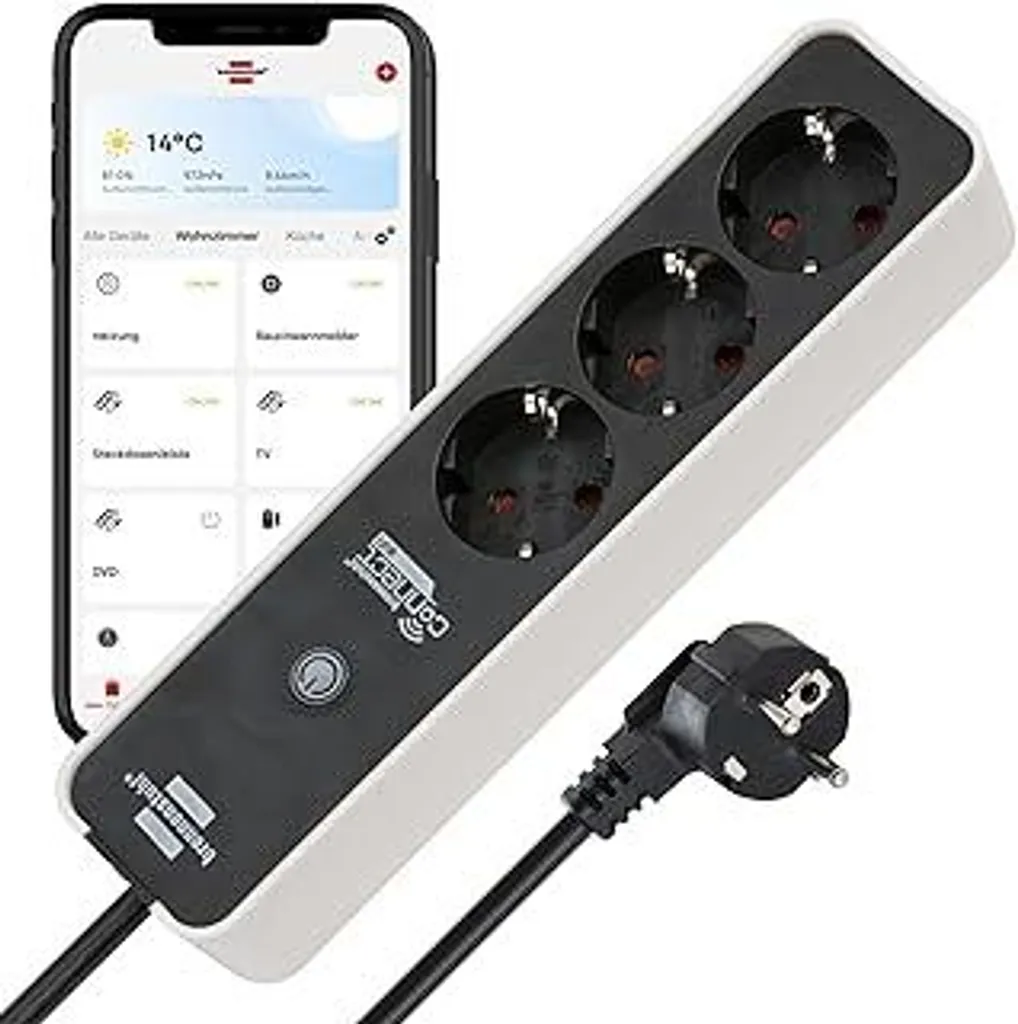 Brennenstuhl Connect Ecolor WiFi Smart Strip 3 Prese Google Home