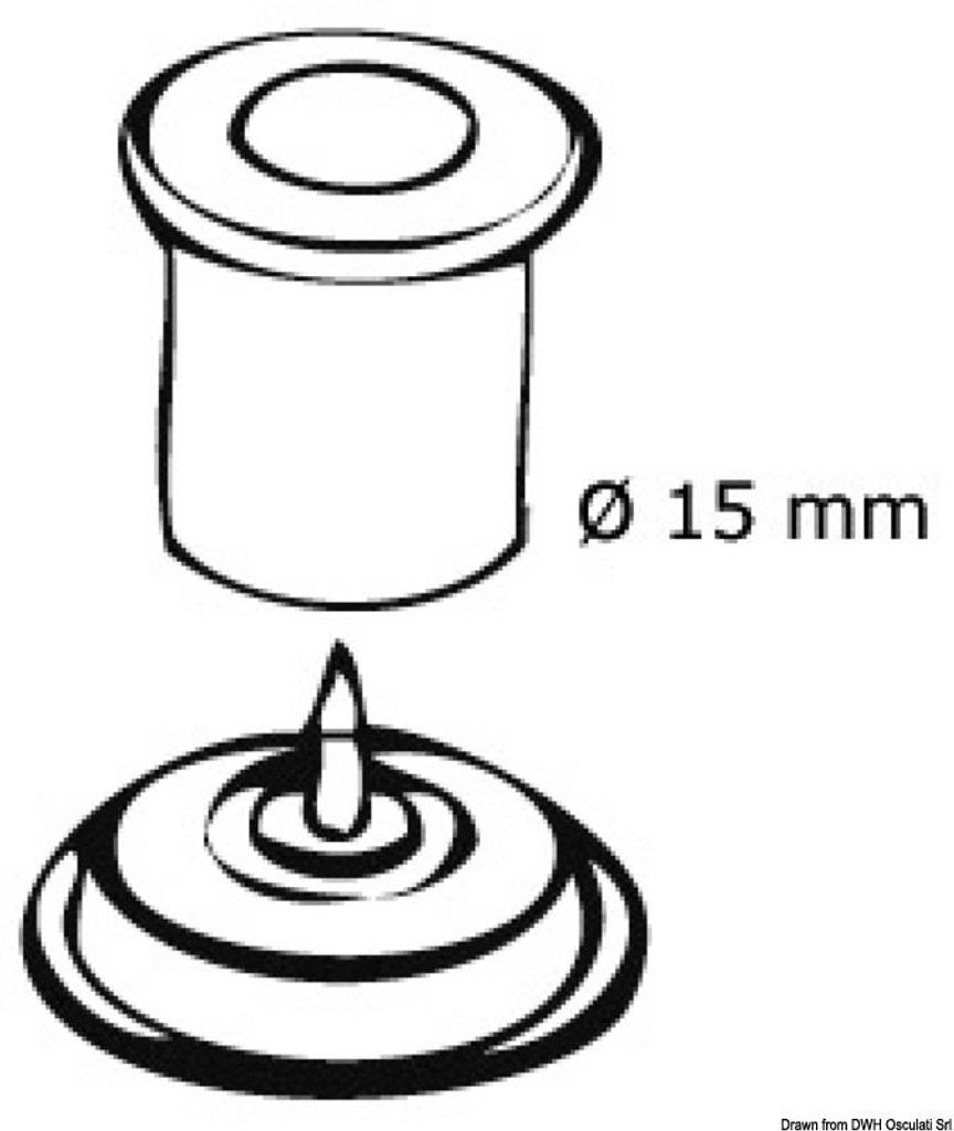 10 Pins für die korrekte Positionierung von Q-SNAP-Befestigungen - Osculati 10.300.16