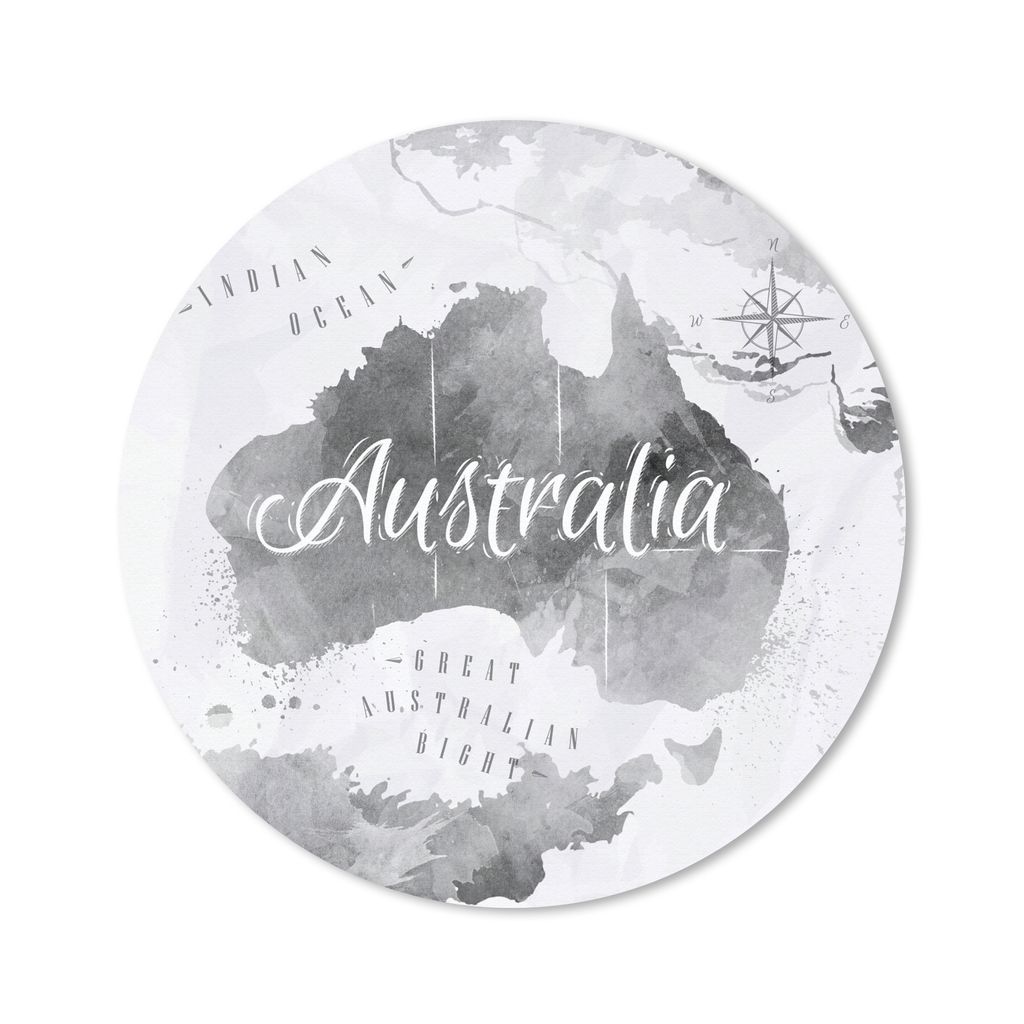 MuchoWow Mauspad Mousepad Australien - Weltkarte - Aquarell 30x30 cm - Mousepads - Maus Mat - Pad - Mausunterlage - Tischunterlage - Schreibtisch...