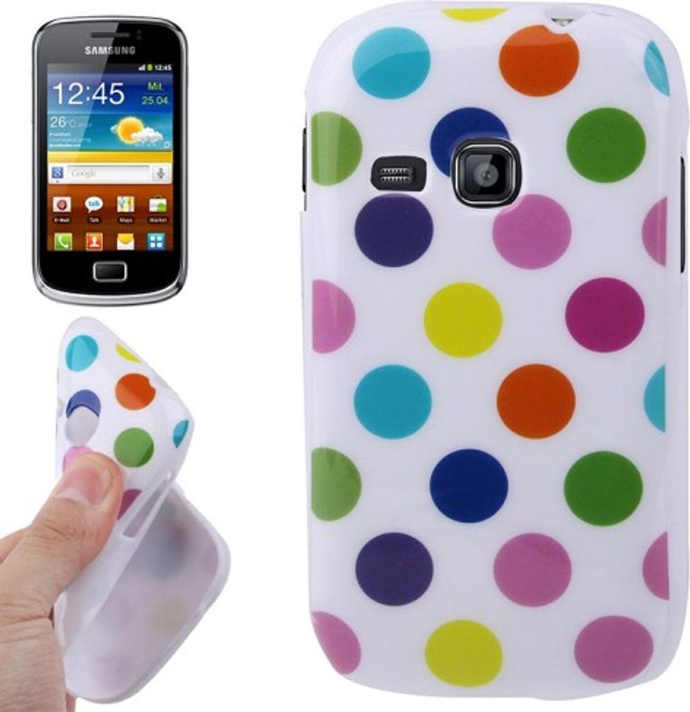 Schutzhülle für Handy Samsung Galaxy mini 2 S6500 weiß/bunt