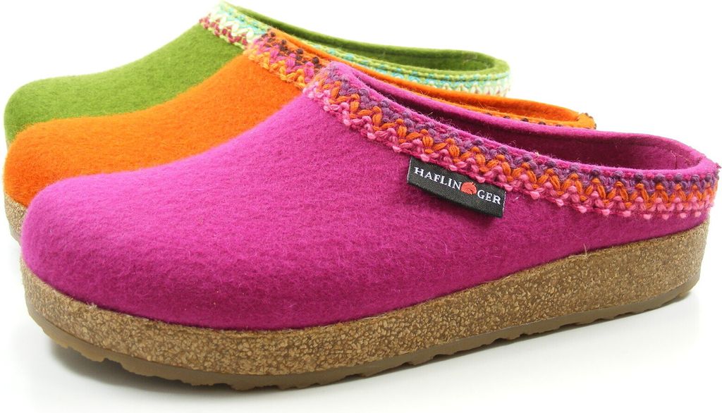 Haflinger Damen Hausschuh Pantoffel Wolle Grizzly Francisco Produktbild 