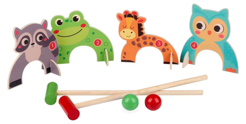 Eddy Toys gioco del croquet animale 8 pezzi Immagine del prodotto 