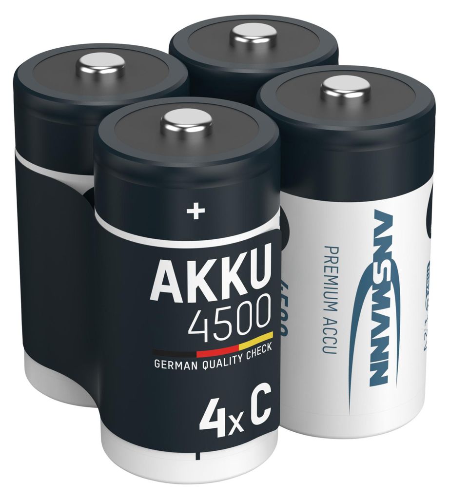 ANSMANN Akku Baby C 4500 mAh 1,2V Ni-MH, 4 Stück Produktbild 