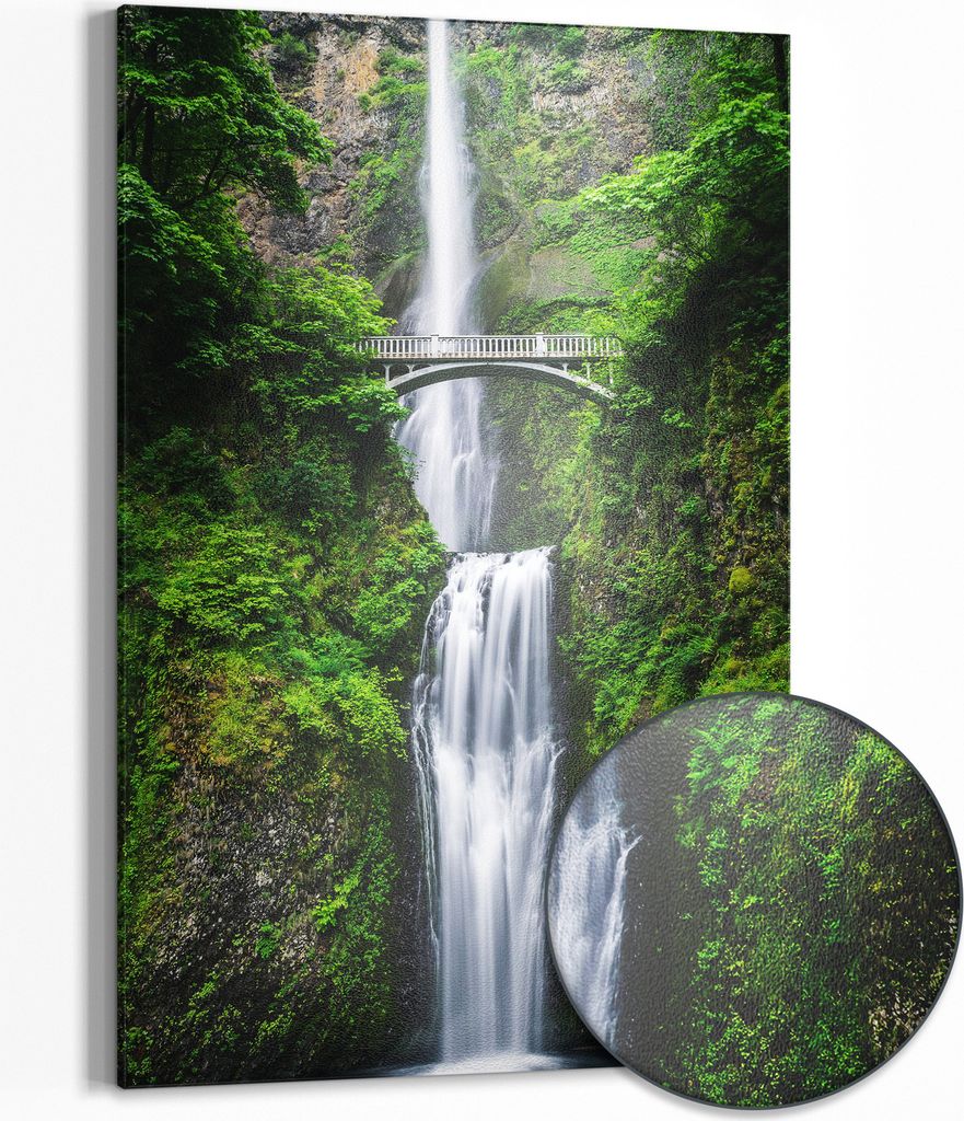 DEQOART Magnettafel Metall 60x90 cm 'Brücke der Natur' Whiteboard Pinnwand Büro