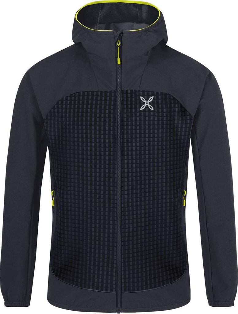 Speed Hooded Jacket Kids - leichte, winddichte Kinderjacke für Klettern und Outdoor, Montura, Farbe:9047-BLACK/VERDE LIME, Größe:145