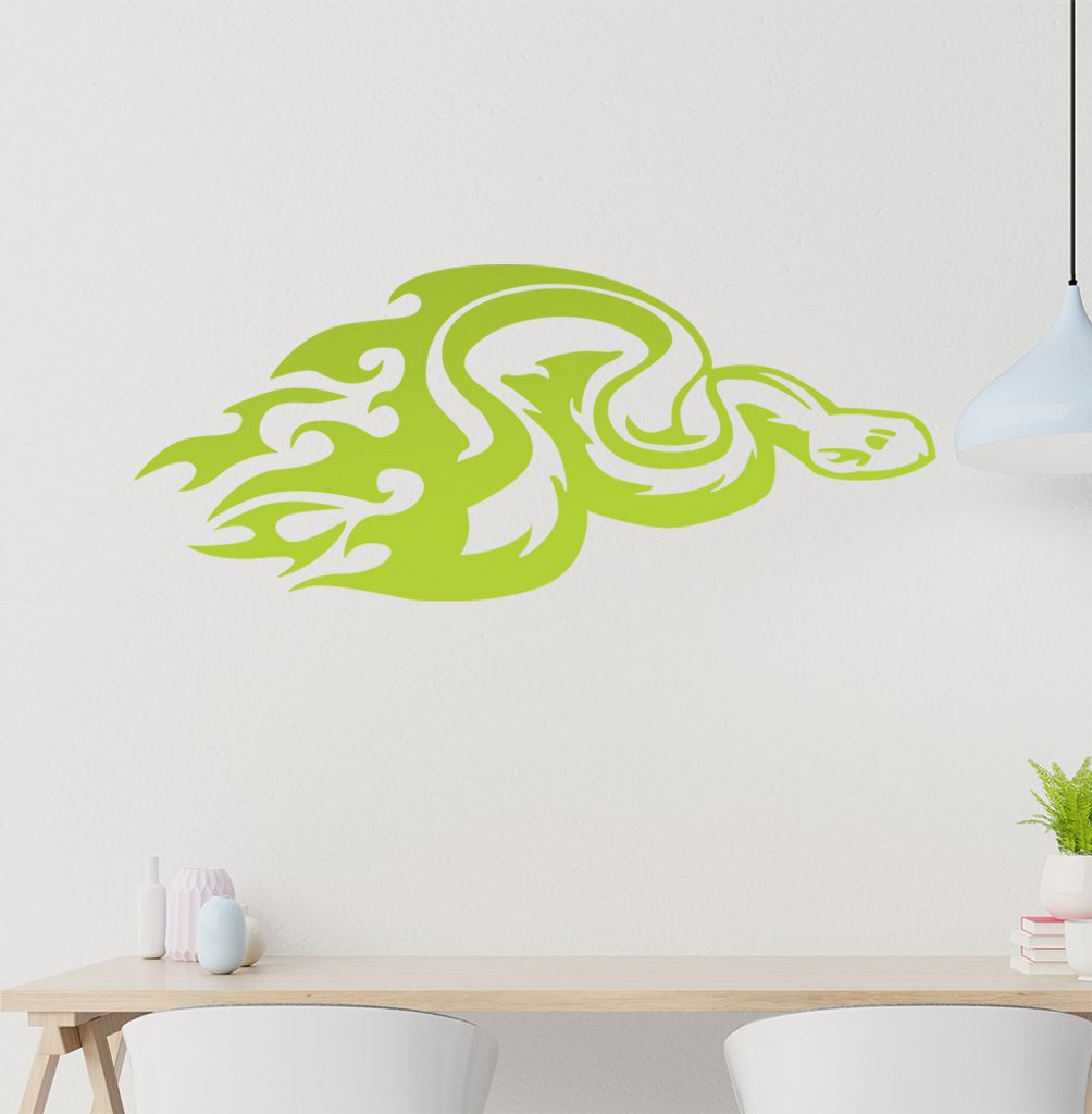 Tribal Schlange Wandtattoo in 6 Größen - Wandaufkleber Wall Sticker - Dekoration, Küche, Wohnzimmer, Schlafzimmer, Badezimmer