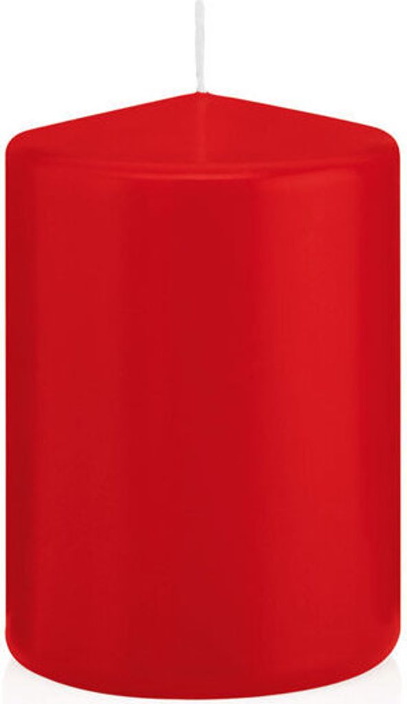 Stumpenkerzen Rot 100 x Ø 68 mm, 12 Stück, russarm, tropffrei, hochwertiger Docht
