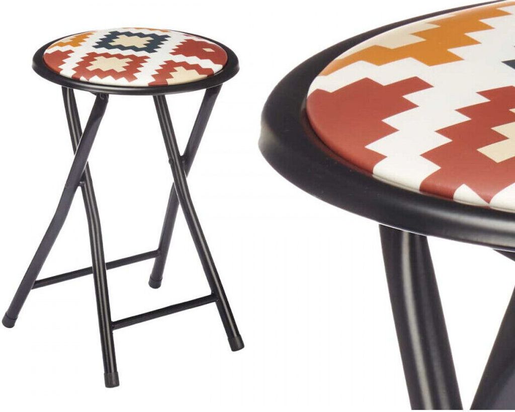 Klapphocker Klappstuhl Sitzhocker Hocker Stuhl klappbar rund Farbe Braun organic