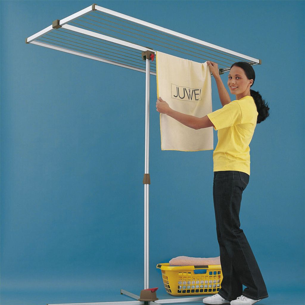Juwel Wäscheständer SWING 200 Kombi (Ständer/Hülse) bis 170 cm höhenverstellbar Wäschetrockner Wäscheleine 9001567300146 30014 30814 457019