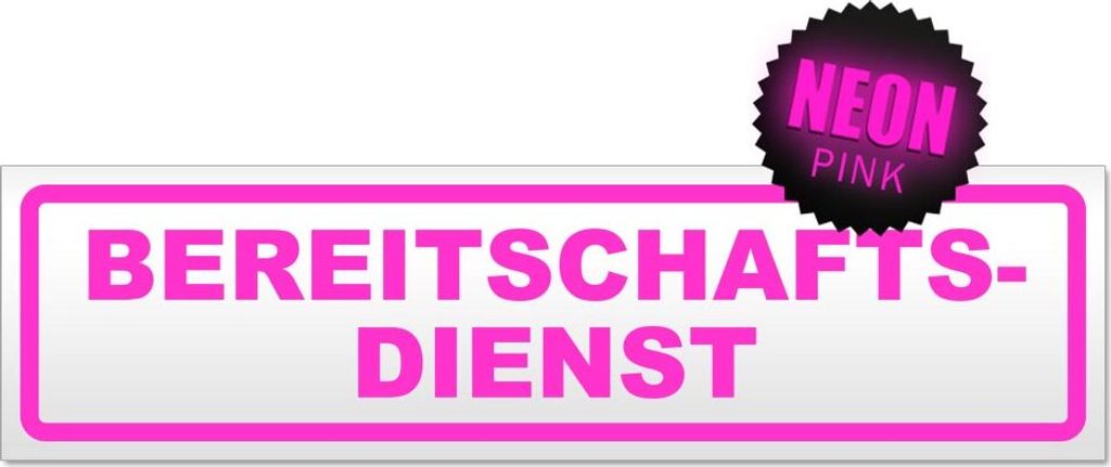 Bereitschaftsdienst Magnetschild Schild magnetisch