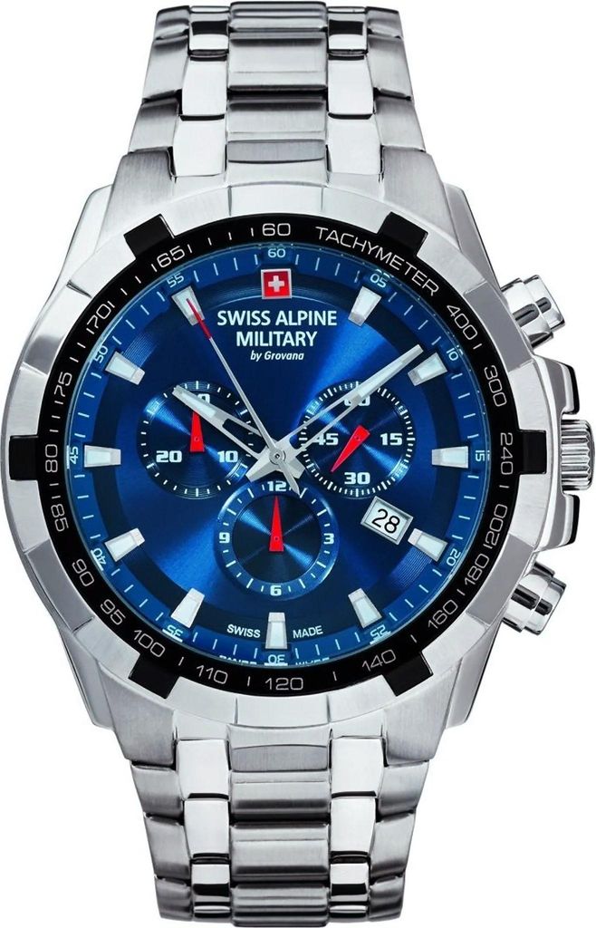 Swiss Alpine Military Herren Armbanduhr Chronograph 10 Atm Produktbild 