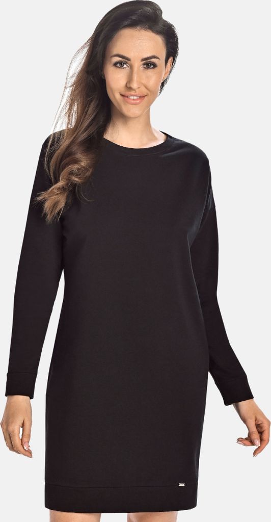 Teyli Langärmeliges Baumwollkleid Paula Female 216105 schwarz S