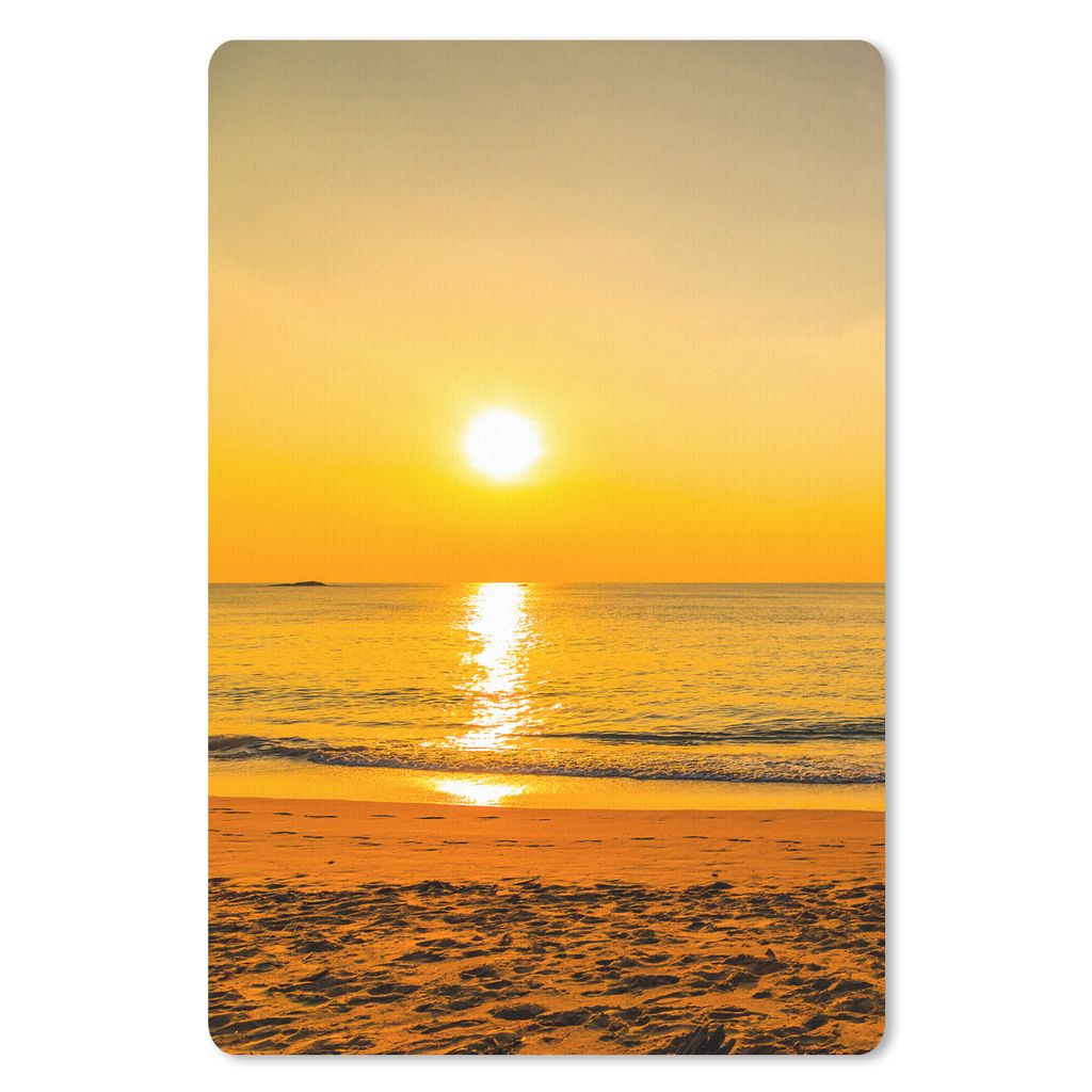 MuchoWow Mauspad Mousepad Palme - Strand - Sonnenuntergang - Meer 40x60 cm - Mousepads - Maus Mat - Pad - Mausunterlage - Schreibtisch Accesoire