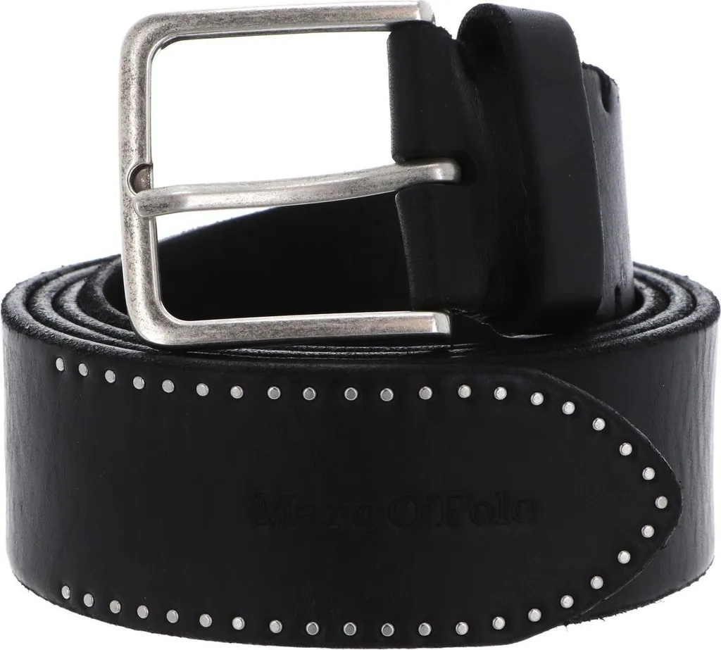 Marc O'Polo Marie-Rivet Belt W80 Black: Cintura Donna Pelle 100% Originale