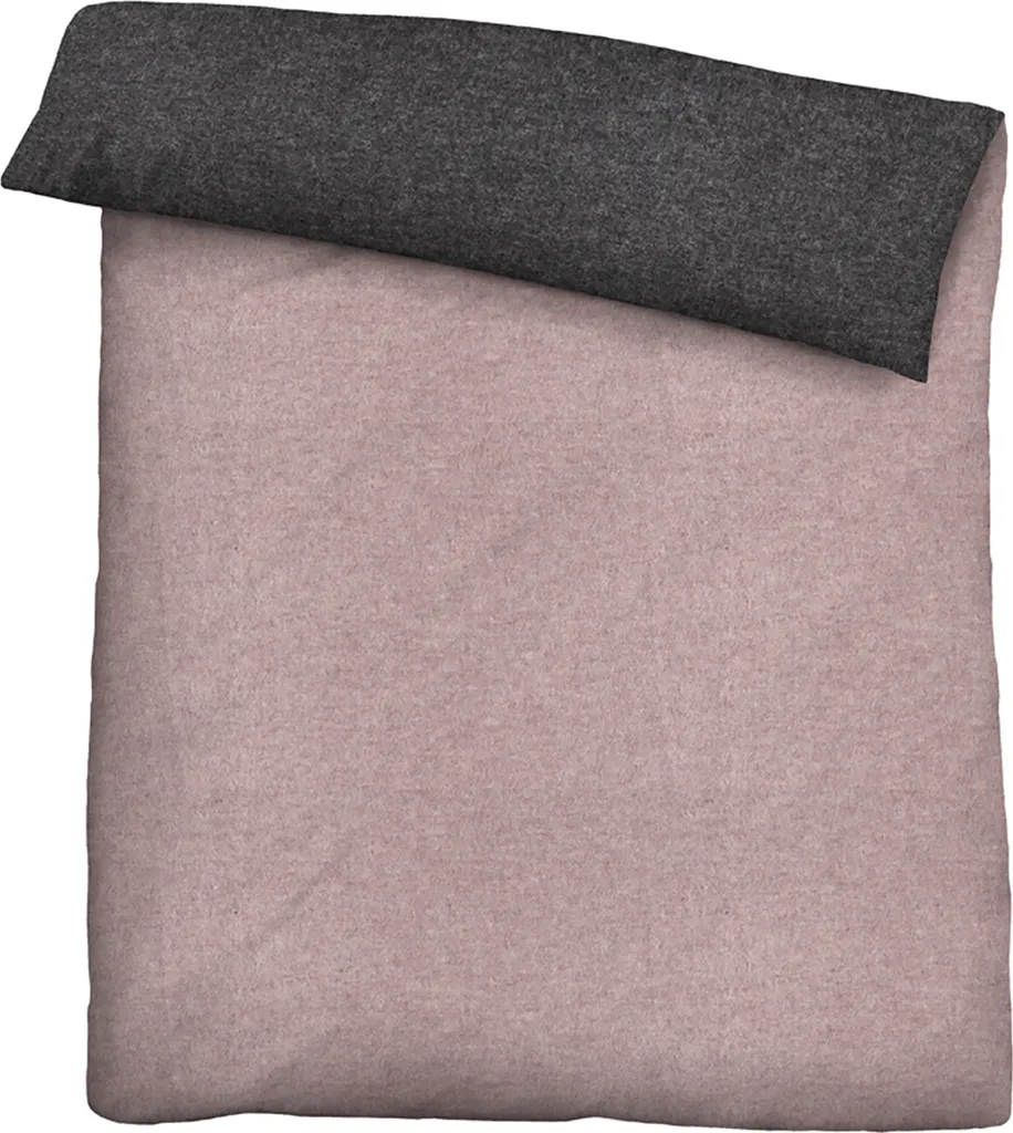 Biberna Biancheria Letto Flanella Melange 155x220 Uni Brombeer Design
