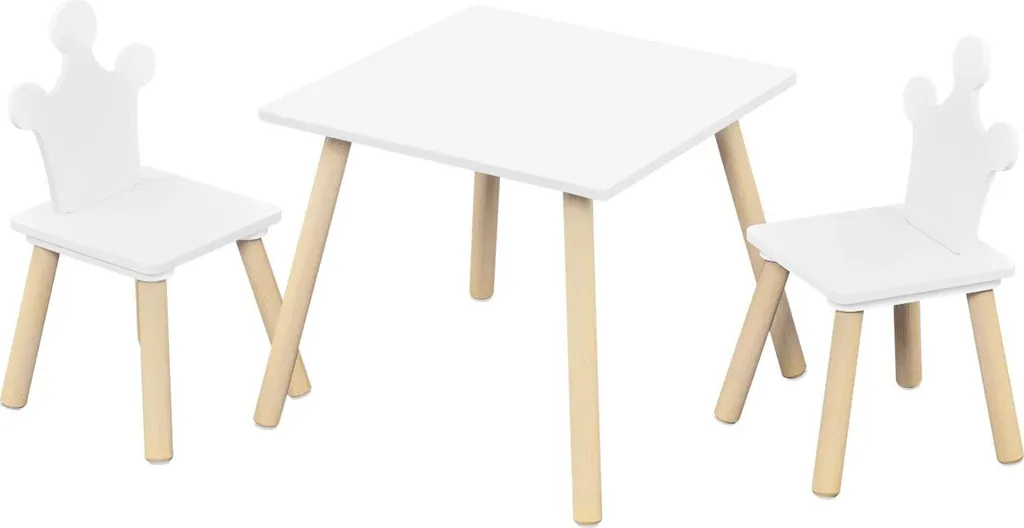 Table de jeux et activités pour enfants avec chaises assorties - Blanc