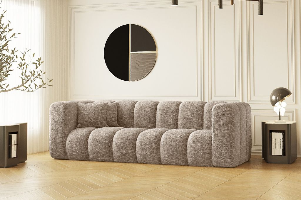 Kaiser Möbel Couch, Dreisitzer-Sofa Grand Modular Stoff Haga Beige