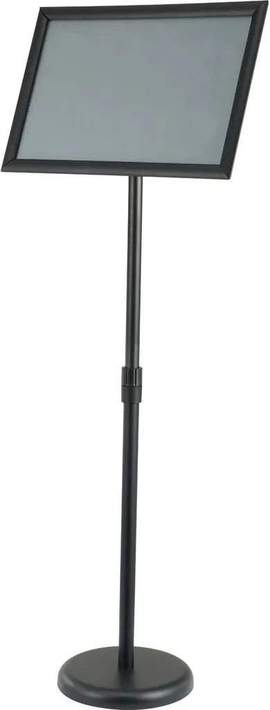 Supporto per Cartelli 11x17 Nero - Piantana Regolabile per Esterno