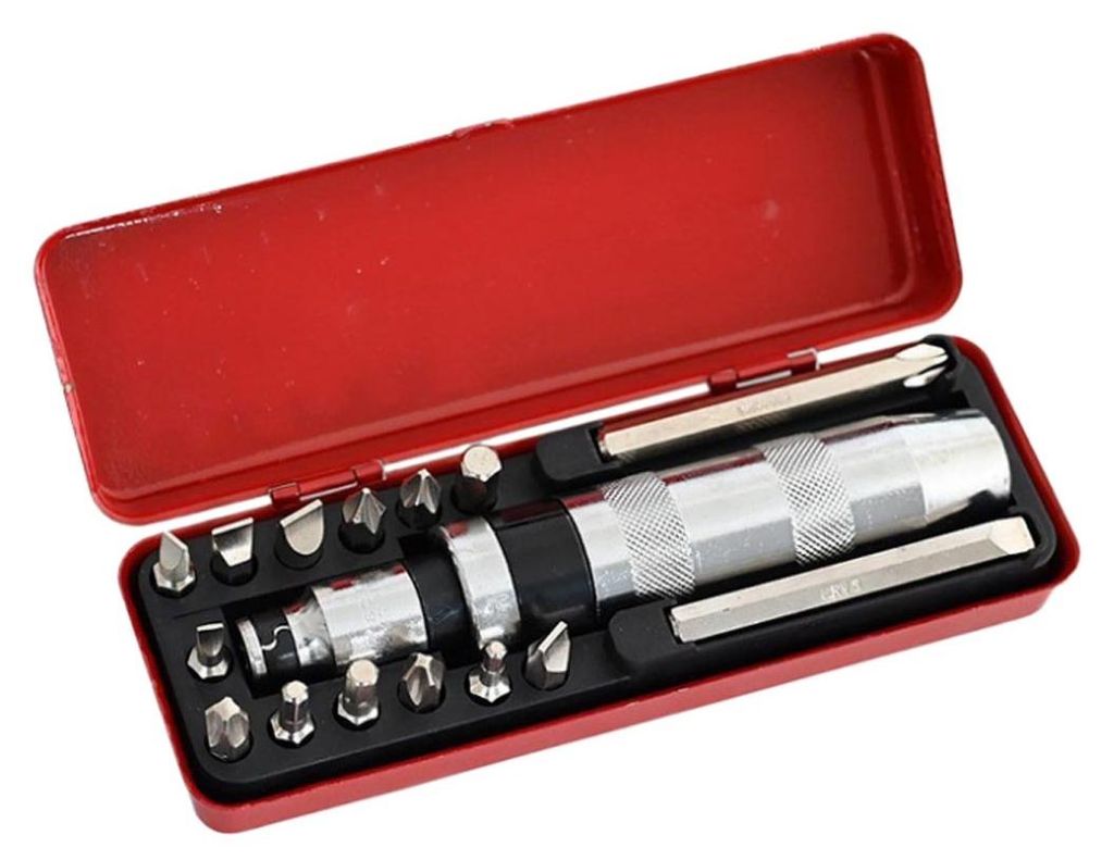 INF 16-teiliges Hochleistungs-Schlagschrauber-Set 1,0 mm – Chrom-Vanadium-Stahl, reversibel, Steckschlüsselkompatibel, Schnellverschluss