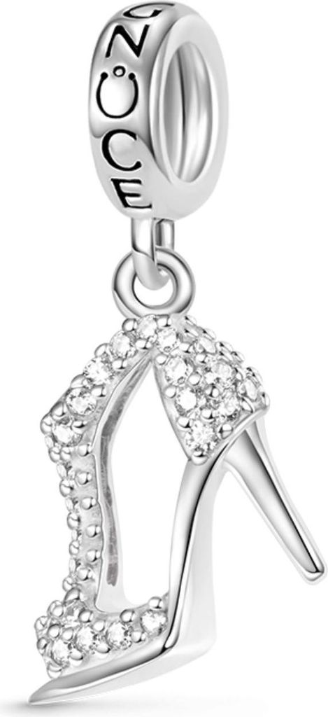 Gnoce Charm Anhänger funkelnder High Heel HAC059 Silber