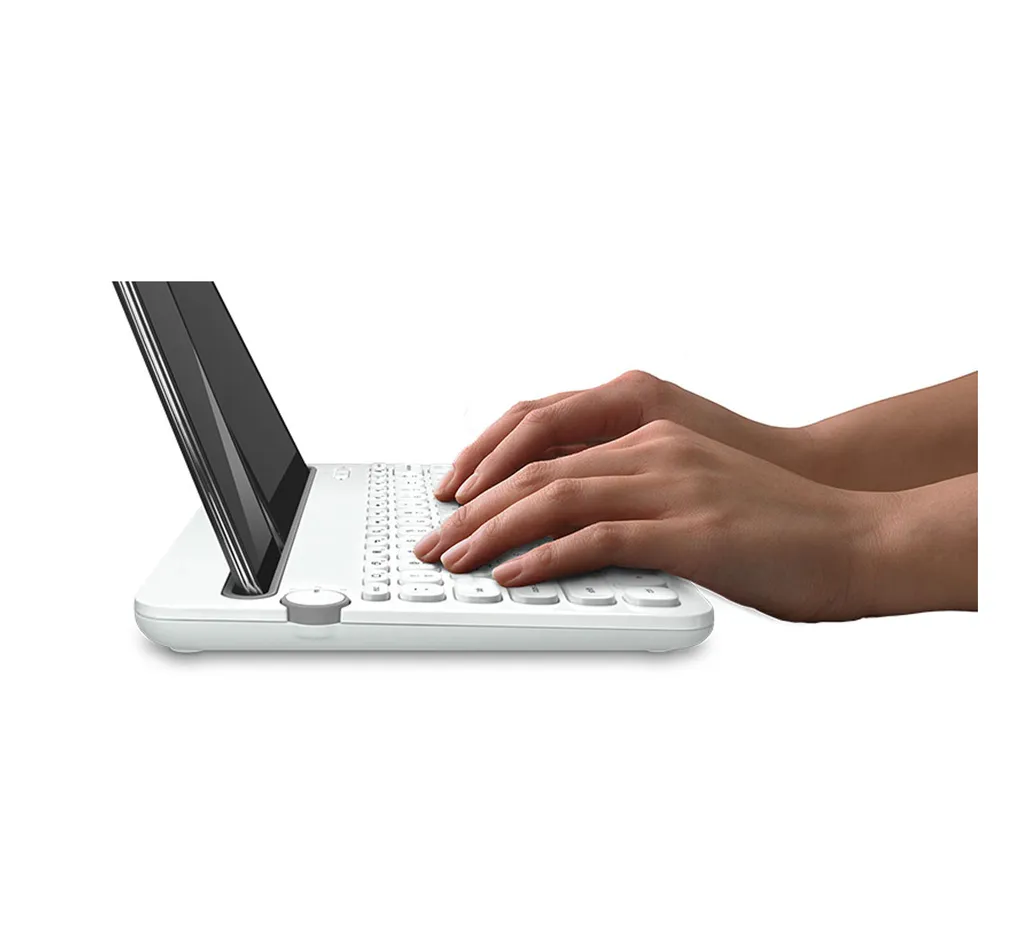 Logitech K480 Clavier Bluetooth Blanc : Tapez sur 3 Appareils à la Fois - 3