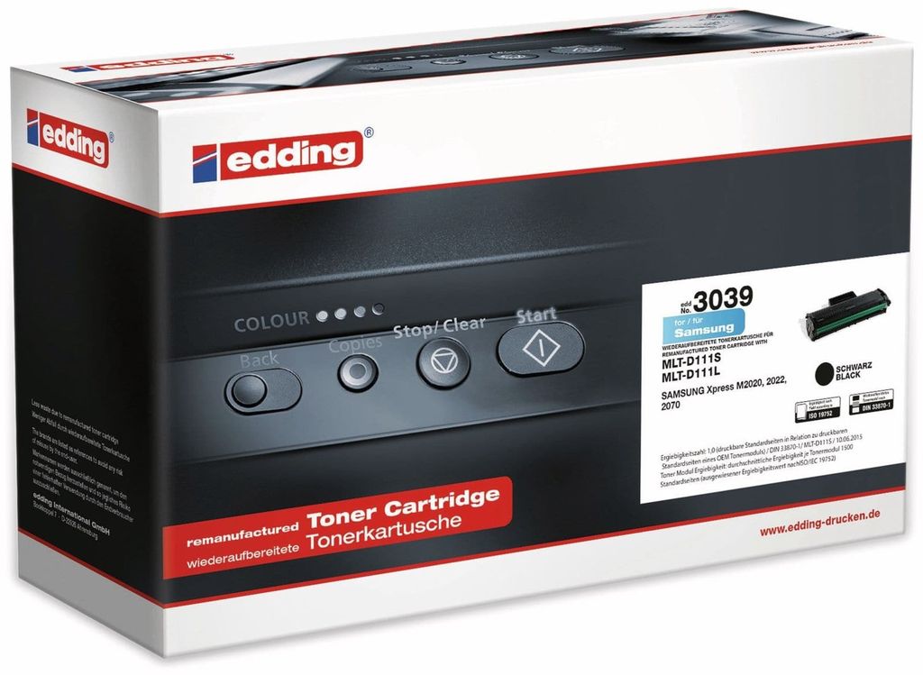 edding Toner 18-3039 wie Samsung MLT-D111S schwarz
