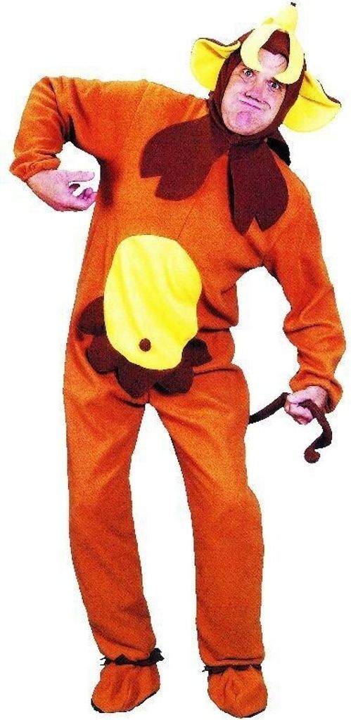Affenkostüm Kostüm Affe Tierkostüm Kostüm Banane, Größe:XL