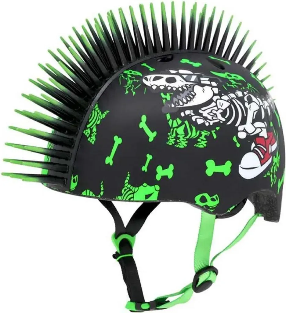 C-preme Radasaurius Casque de Vélo Enfant Noir Réglable pour Trotinette
