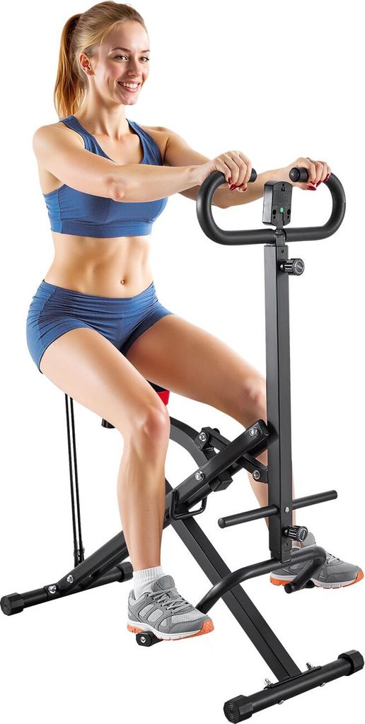 Sissy-Squat Maschine - Kniebeugen- & Gesäßtrainer - Klappbar - Für tiefe Kniebeugen - Mit 2 hochfesten Widerstandsbändern - Heimtraining für P...