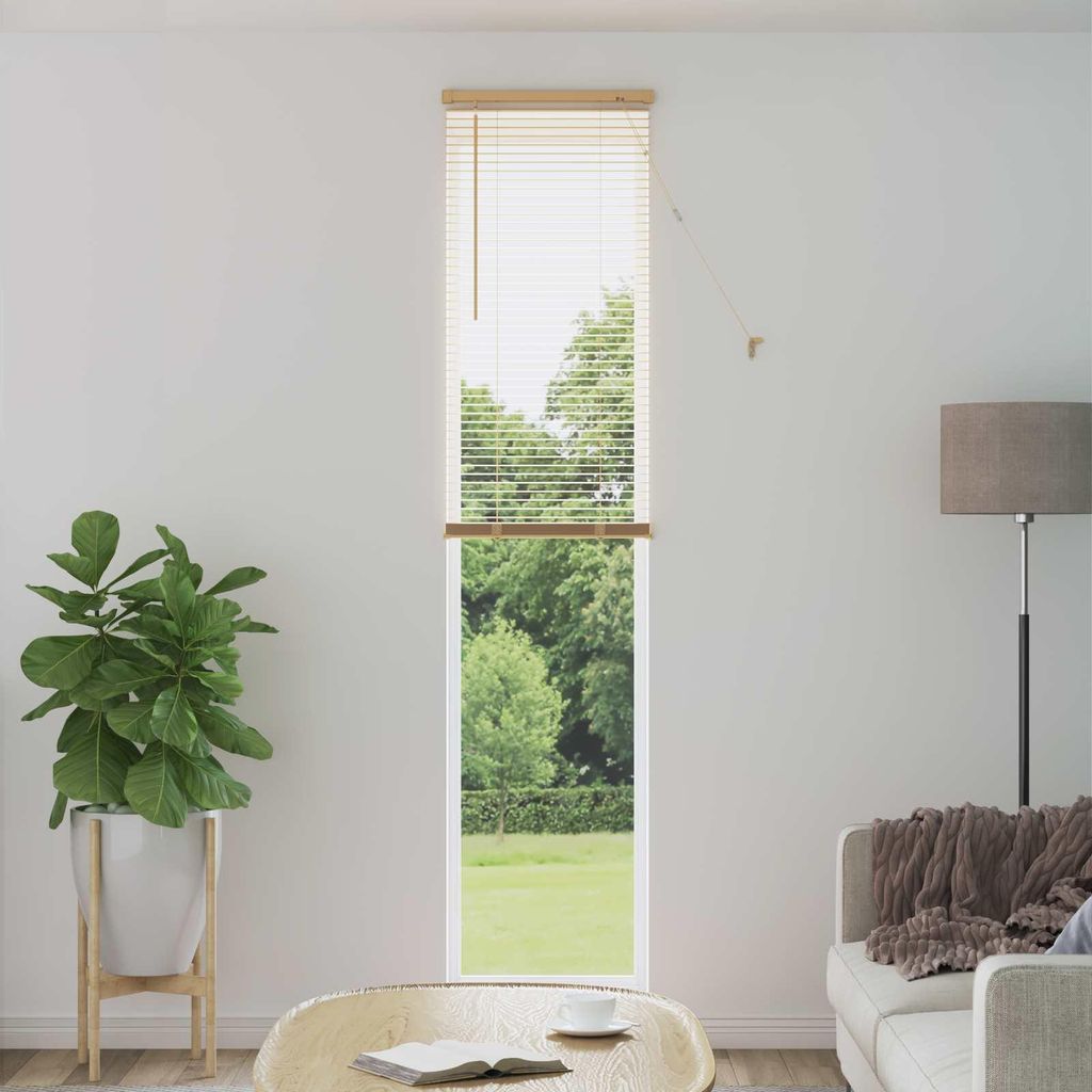 Venetianer Jalousie Hellbraun mit Muster 213 x 50 cm PVC