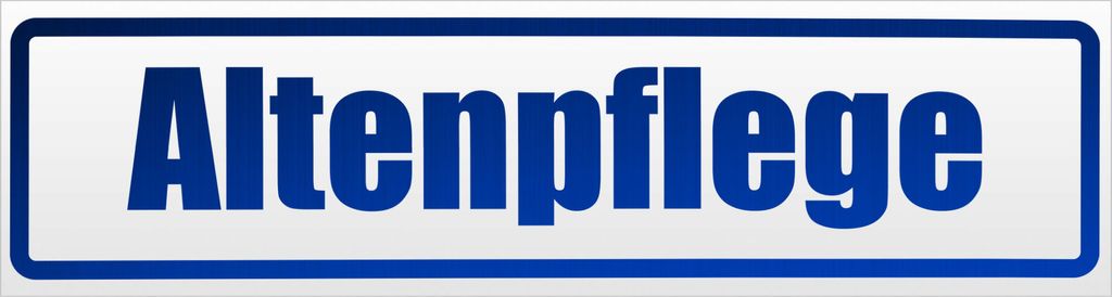 Kiwistar Altenpflege Magnetschild Schild magnetisch - 60cm Blau - reflektierend - Magnetfolie für Auto PKW Kfz